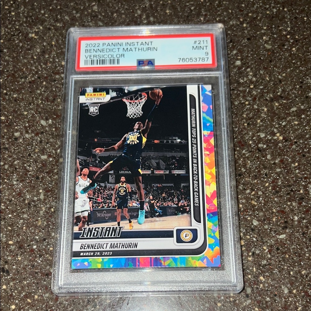 Indiana Pacers Panini Bennedict Mathurin Rookie Card. CARD 2 OF 5